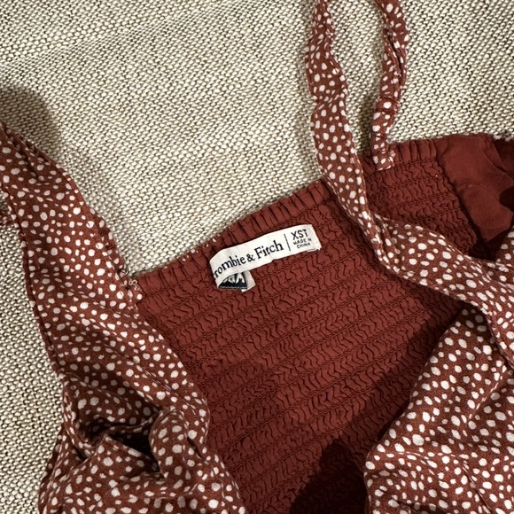 Abercrombie and Fitch TwistFront Midi Cutout Polka Dot Dress - Picture 4 of 4